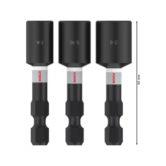   BOSCH PRO Impact Skrutkovač 3 kusy 50 mm (1/4" / 5/16" / 3/8") 1/4" Hex