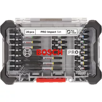 BOSCH PRO Sada bitov na nárazy 20 kusov 1/4" Hex