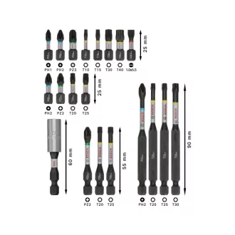 BOSCH PRO Sada bitov na nárazy 20 kusov 1/4" Hex