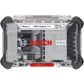 BOSCH PRO Nárazníkový bitový set 35 dielov 1/4" Hex