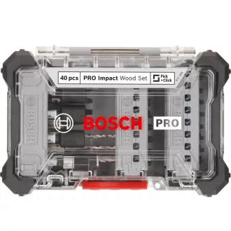   BOSCH PRO Sada nástrojov pre vplyv a drevené vŕtačky 40 kusov 1/4" Hex