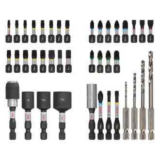   BOSCH PRO Sada nástrojov pre vplyv a drevené vŕtačky 40 kusov 1/4" Hex