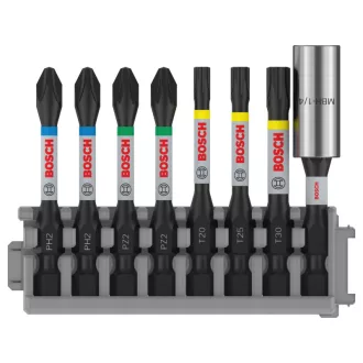   BOSCH PRO Sada bitov 8 r. 50 mm + držiak (PH2 x 2, PZ2 x 2, T20, T25, T30) Pick & Click