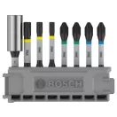 BOSCH PRO Sada bitov 8 r. 50 mm + držiak (PH2 x 2, PZ2 x 2, T20, T25, T30) Pick & Click