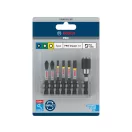BOSCH PRO Sada bitov 7 ks. 50 mm + držiak (PH2, PZ2, T15, T20, T25, T30) Pick & Click