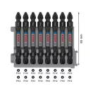 BOSCH PRO Sada bitov 7 ks. 50 mm + držiak (PH2, PZ2, T15, T20, T25, T30) Pick & Click