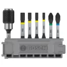 BOSCH PRO Sada bitov 7 ks. 50 mm + držiak (PH2, PZ2, T15, T20, T25, T30) Pick & Click