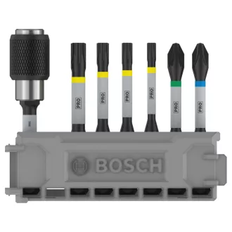   BOSCH PRO Sada bitov 7 ks. 50 mm + držiak (PH2, PZ2, T15, T20, T25, T30) Pick & Click