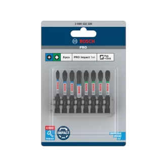   BOSCH PRO Sada bitov 8 dielov 55 mm (PH1, PH2 x 2, PH3, PZ1, PZ2 x 2, PZ3) Pick & Click