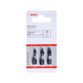   Sada hrotov BOSCH 3 diely PZ1 / PZ2 / PZ3 x 25 mm Kontrola nárazu