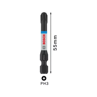 BOSCH PRO Nárazový bit PH3 x 55 mm 1/4" (2 ks)