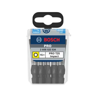   BOSCH PRO Impact bit T25 x 55 mm v Tic Tac krabičke 1/4" Hex (15 ks)