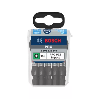   BOSCH PRO Výmena bihegy PZ2 x 55 mm v krabičke Tic Tac 1/4" Hex (15 ks)