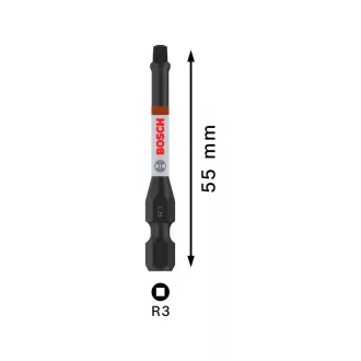   BOSCH PRO Impact bitový nástavec R3 x 55 mm 1/4" Hex Robertson (2 ks)