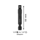 BOSCH PRO Adaptér pre zásuvkové kľúče 50mm 1/4" Hex -> 1/4" štvorcový