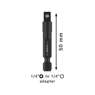   BOSCH PRO Adaptér pre zásuvkové kľúče 50mm 1/4" Hex -> 1/4" štvorcový