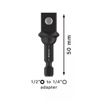   BOSCH PRO Adaptér pre kľúčové nástavce 50mm 1/4" Hex -> 1/2" štvorec