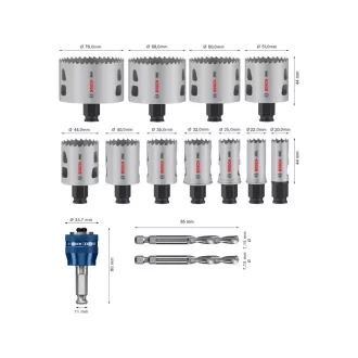   BOSCH PRO Súprava výrezových kotúčov 14-dielna (s 8 % kobaltu) 20 - 76 mm PC PLUS Multi Material