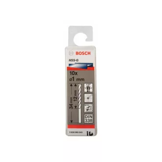   BOSCH Šnekový vrták 1,0 x 34/12 mm 135° HSS-G DIN 338 (10 ks)