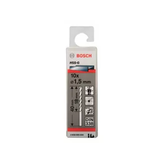   BOSCH Špirálová vŕtačka 1,5 x 40/18 mm 135° HSS-G DIN 338 (10 ks)