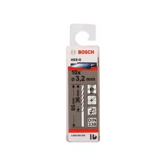   BOSCH Šnekový vrták 3,2 x 65/36 mm 135° HSS-G DIN 338 (10 ks)