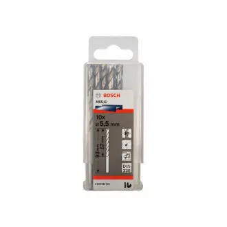   BOSCH Špirálový vrták 5,5 x 93/57 mm 135° HSS-G DIN 338 (10 ks)