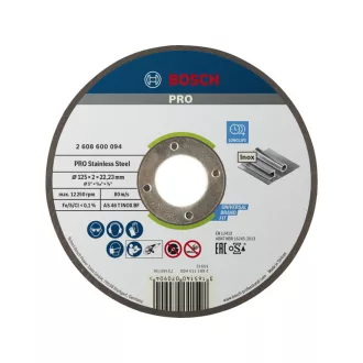   BOSCH PRO Rezný kotúč inox 125 x 2,0 x 22,2 mm AS 46 T INOX BF (oSa)