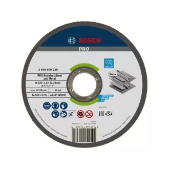   BOSCH PRO Rezný kotúč inox 125 x 1,6 x 22,2 mm AS 46 T INOX BF (oSa)