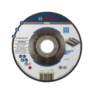   BOSCH PRO Čistiaci kotúč na kov 125 x 6,0 x 22,2 mm A 30 T BF (oSa)