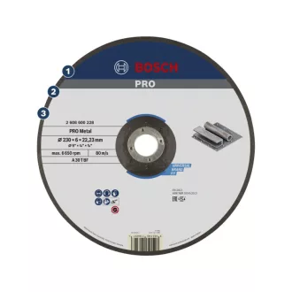   BOSCH PRO Čistiaci kotúč na kov 230 x 6,0 x 22,2 mm A 30 T BF (oSa)