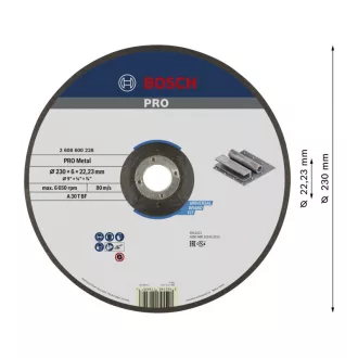   BOSCH PRO Čistiaci kotúč na kov 230 x 6,0 x 22,2 mm A 30 T BF (oSa)