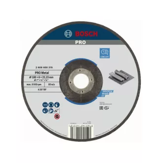   BOSCH PRO Čistiaci kotúč na kov 180 x 6,0 x 22,2 mm A 30 T BF (oSa)