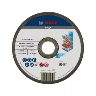  BOSCH PRO Rezný kotúč Multi Material 125 x 1,6 x 22,2 mm AC 46 S BF (oSa)