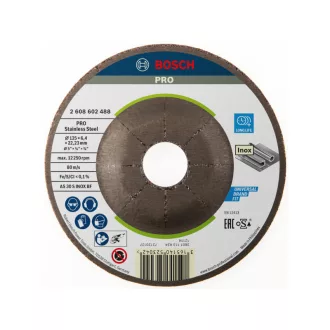  BOSCH Čistiaci kotúč pre nerezovú oceľ 125 x 6,0 x 22,2 mm ohnutý AS 30 S INOX BF