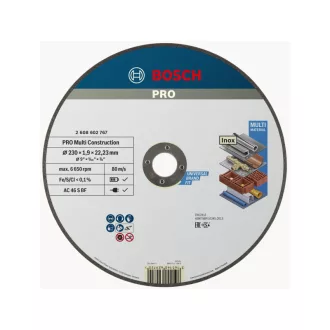   BOSCH PRO Rezný kotúč Multi Material 230 x 1,9 x 22,2 mm AC 46 S BF (oSa)