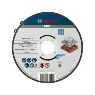   BOSCH PRO Rezný kotúč na kameň 125 x 3,0 x 22,2 mm C 30 S BF
