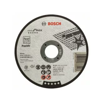   BOSCH Rezací kotúč na kov 125 x 0,8 x 22,2 mm rovný Best for Inox - Rapido