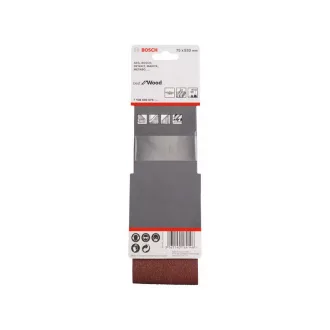   BOSCH Brúsny pás 3 dielny 75 x 533 mm / P60,P80,P100 (3 ks)