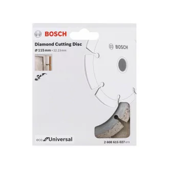   BOSCH Diamantový rezací kotúč 115 x 2,0 x 7,0 x 22,2 mm segmentovaný ECO pre Universal