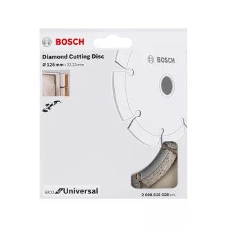   BOSCH Diamantový rezací kotúč 125 x 2,0 x 7,0 x 22,2 mm segmentovaný ECO pre univerzálny