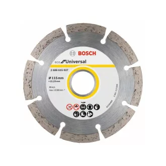   BOSCH Diamantový rezací kotúč 115 x 2,0 x 7,0 x 22,2 mm segmentovaný ECO pre Universal (10 ks)
