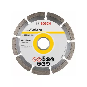   BOSCH Diamantový rezací kotúč 125 x 2,0 x 7,0 x 22,2 mm segmentovaný ECO for Universal (10 ks)