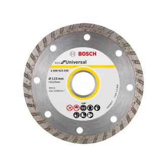   BOSCH Diamantový rezný kotúč 115 x 2,0 x 7,0 x 22,2 mm Turbo ECO for Universal (10 ks)
