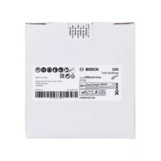   BOSCH X-LOCK Vlákenný kotúč 115 x 22,2 / P100 BfM+I R780 s keramickými zrnami