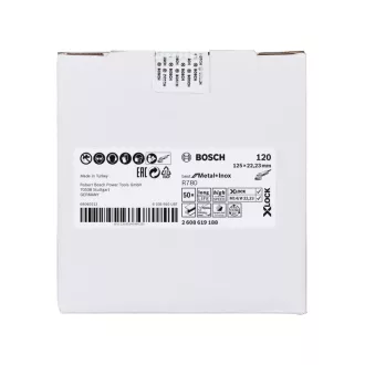   BOSCH X-LOCK Brúsny kotúč 125 x 22,2 / P120 BfM+I R780 s keramickými zrnami
