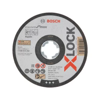   BOSCH Rezný kotúč na kov 125 x 1,0 x 22,2 mm inox rovný WA 60 T BF X-LOCK