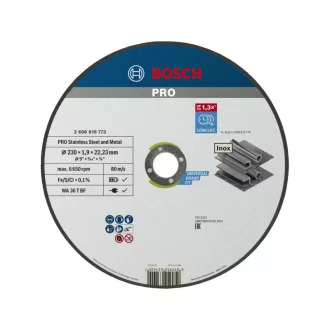   BOSCH PRO Rezný kotúč na nerez/ocel 230 x 1,9 x 22,2 mm WA 36T BF