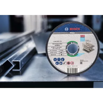   BOSCH PRO Rezný kotúč na nerez/ocel 125 x 1,0 x 22,2 mm St. Steel & Metal balené v vedre (100 ks)