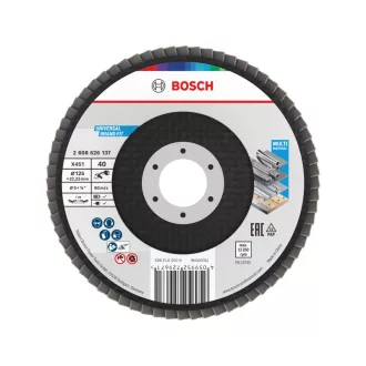   BOSCH lamelový brúsny kotúč kužeľový 125 x 22,2 / P40 hliníkový oxid X451 Multi Material