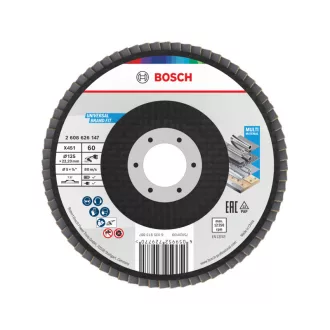   BOSCH Lamelový brúsny kotúč rovný 125 x 22,2 / P60 hliníkový oxid X451 Multi Material